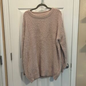 Cozy Pink Sweater Dress